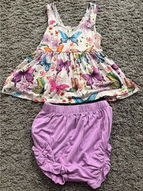 Posh peanut Butterfly Bummie set 2T